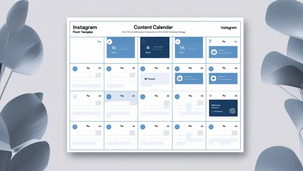 Instagram content calendar template for small businesses