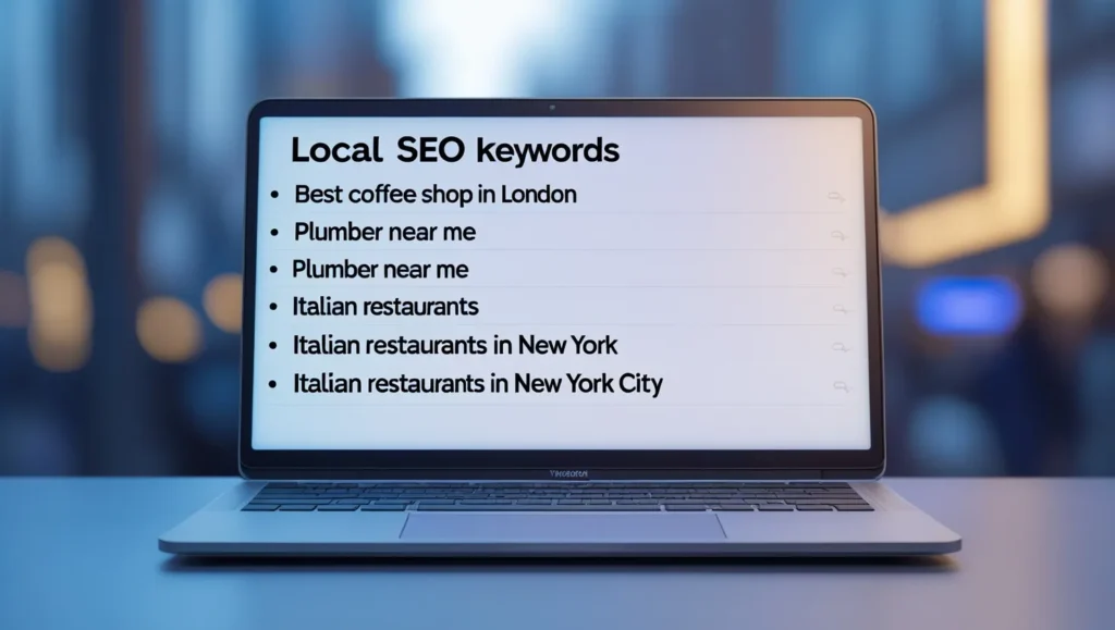 Examples of local SEO keywords