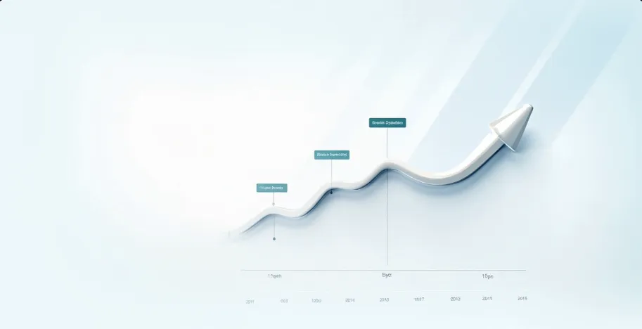 Graph of website traffic growth for a UK small business.
