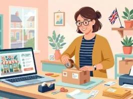 UK small business owner setting up an online store on the best ecommerce platform
