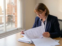 UK employer reviewing payroll documents for the 2025/26 National Insurance rate changes