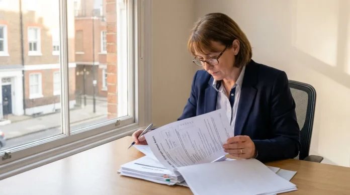 employer-national-insurance-rate-2025-26-featured UK employer reviewing payroll documents for the 2025/26 National Insurance rate changes