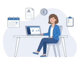 UK sole trader preparing for Making Tax Digital on a laptop showing a digital tax dashboard