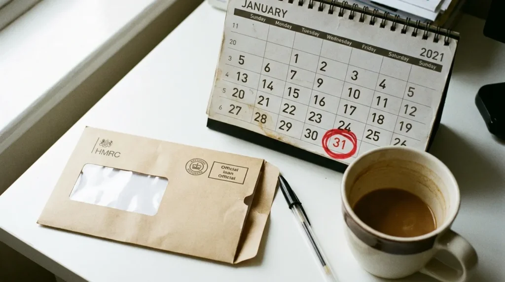 Calendar showing 31 January Self Assessment deadline for CGT on business asset disposals