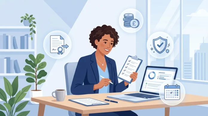 UK small business owner reviewing a first employee hiring compliance checklist