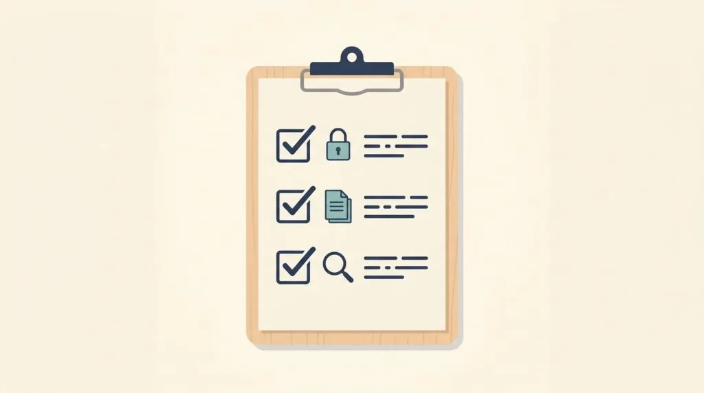 Three-step GDPR compliance checklist illustration for UK small businesses using AI tools