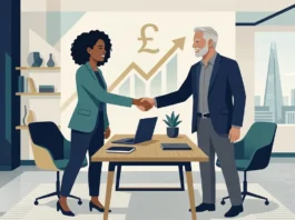 SEIS Scheme UK Explained: The Ultimate Guide for Startups & Investors Startup founder and angel investor shaking hands, representing a SEIS investment deal in the UK