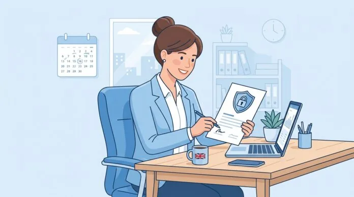 UK small business owner reviewing ICO data protection fee paperwork