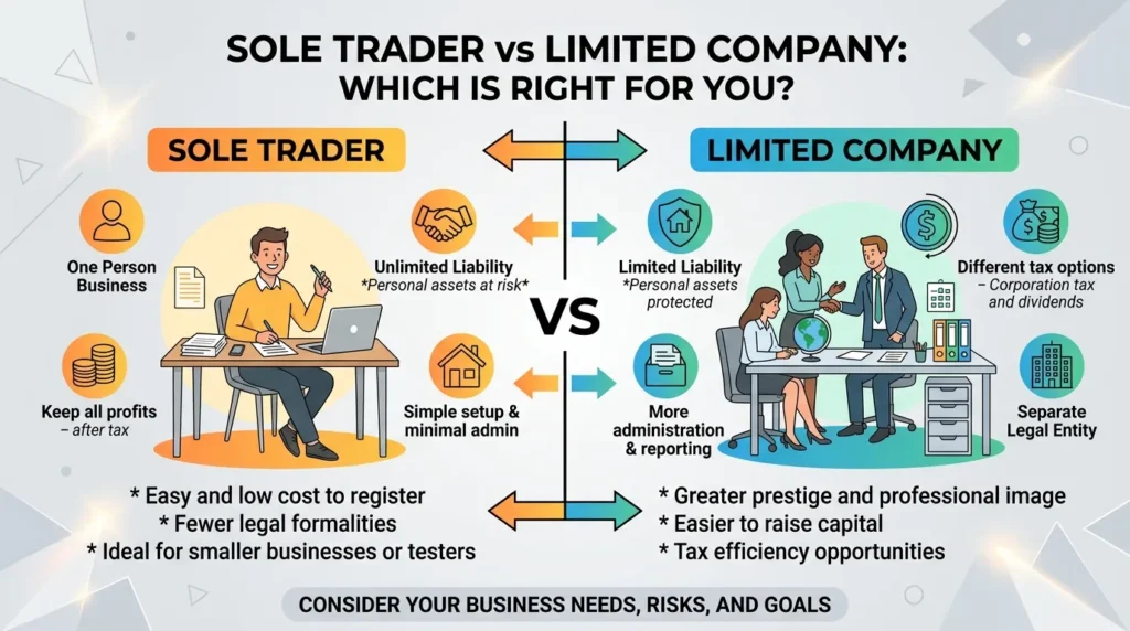 Sole Trader vs Limited Company: Which is Right for You?