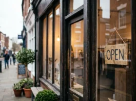 Small Business Rates Relief 2026/27: Eligibility, Thresholds, and New Revaluation Rules UK small business shopfront representing small business rates relief 2026/27