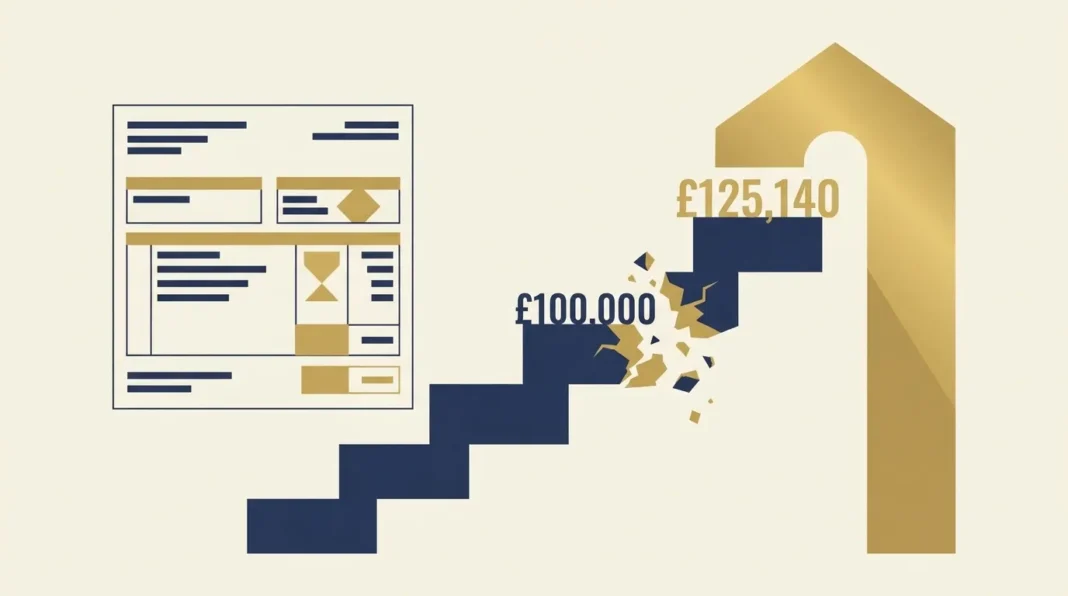 Illustration representing the UK £100,000 personal allowance taper and 60% tax trap