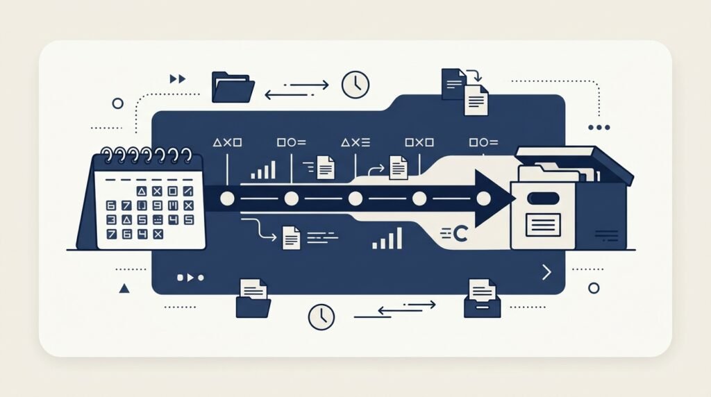 Timeline showing how long UK sole traders must keep tax records