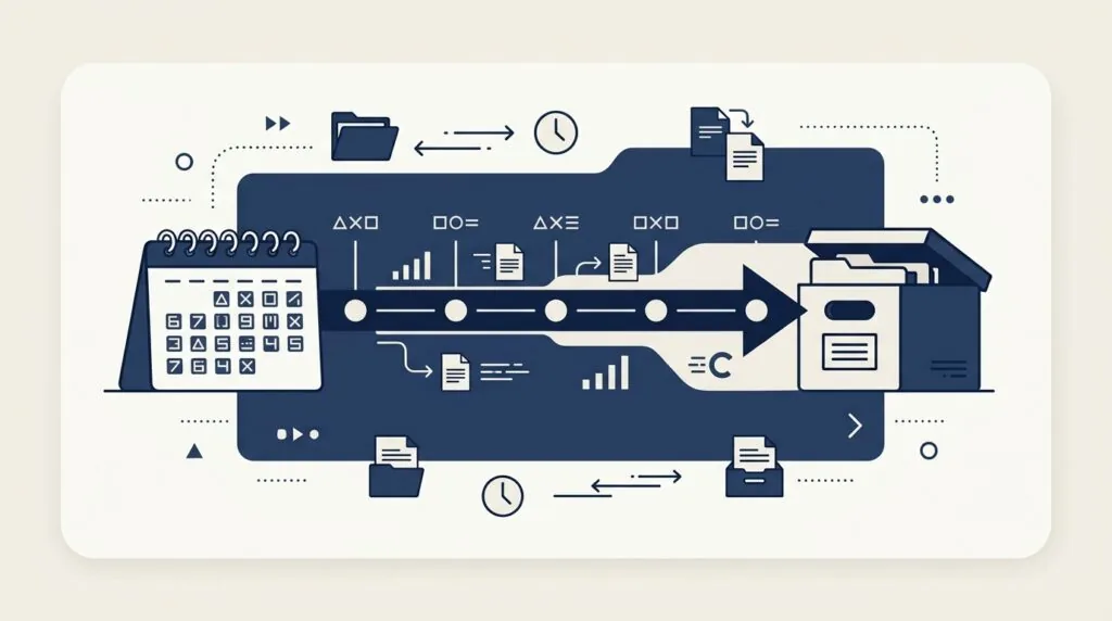 Timeline showing how long UK sole traders must keep tax records