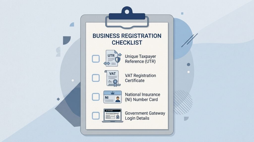  Checklist of documents needed to apply for a UK EORI number including VAT number and Government Gateway login