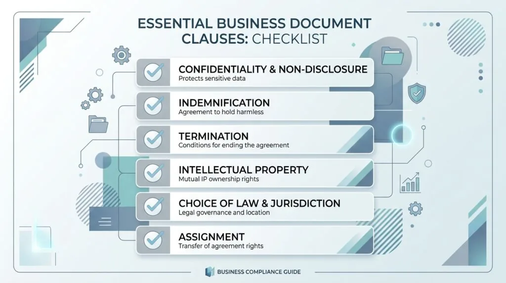 Checklist of essential clauses in a UK business purchase Letter of Intent