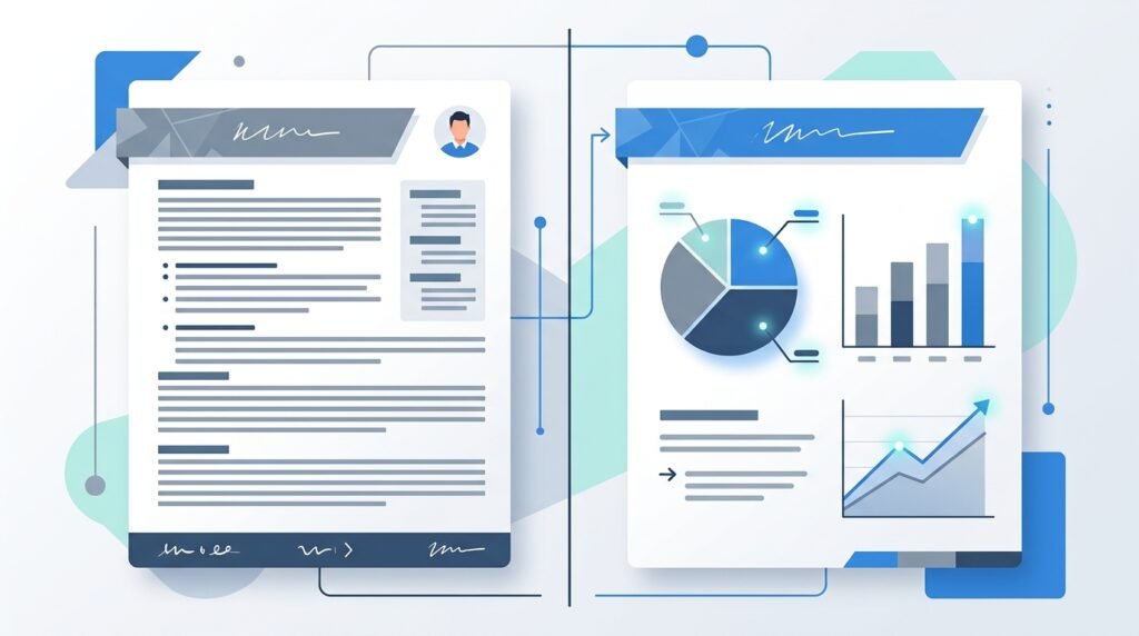  Comparison of teaser deck versus live presentation deck formats

