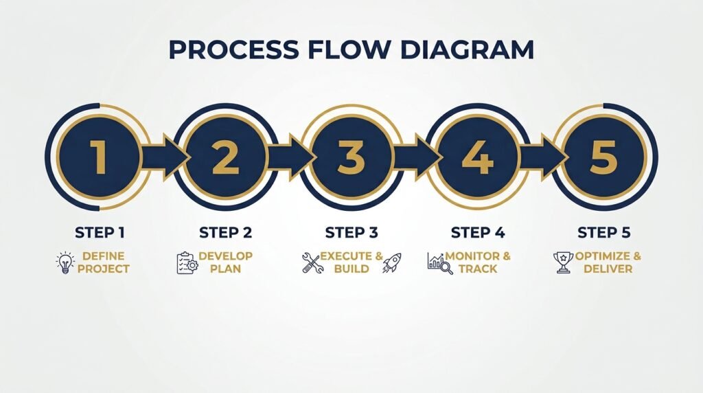Five step diagram of the UK venture capital funding process