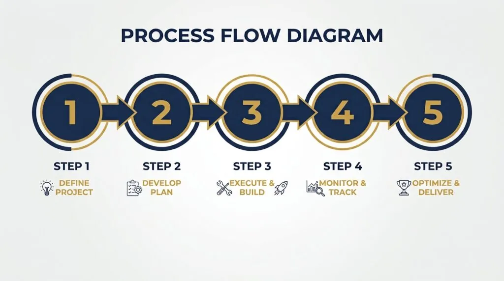 Five step diagram of the UK venture capital funding process