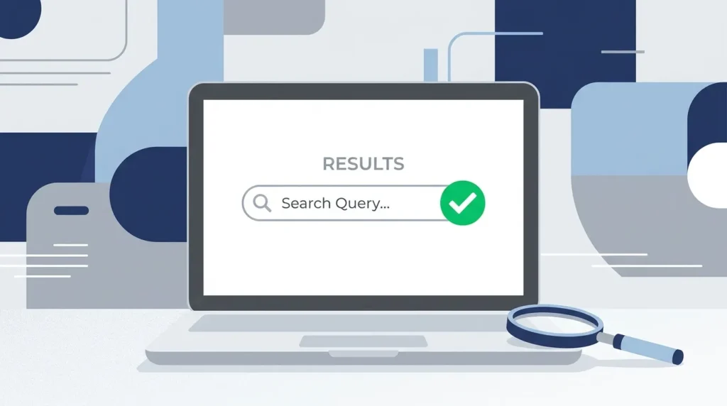 Illustration representing a company name availability search before filing with Companies House