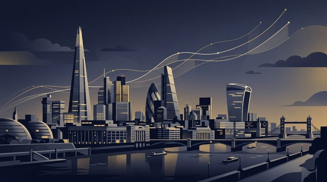 Illustration representing venture capital funding in the UK financial sector