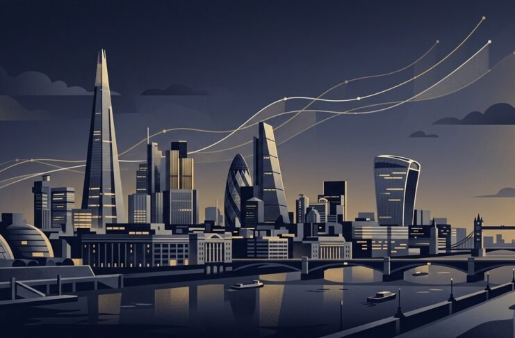 Illustration representing venture capital funding in the UK financial sector