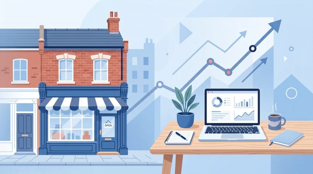 Illustration representing UK small business funding through government-backed loans