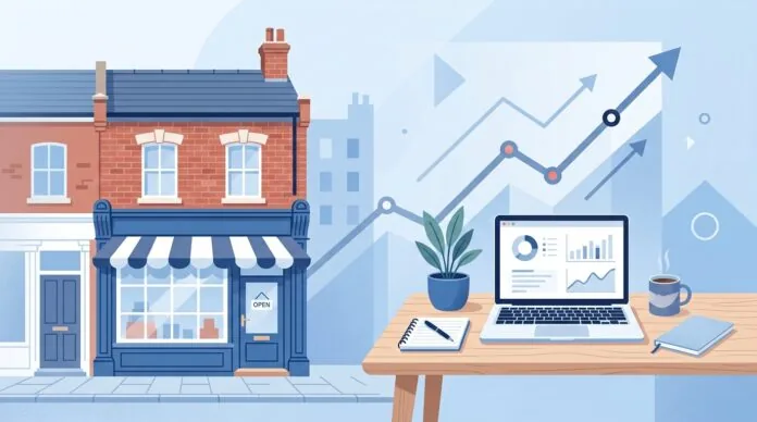 Illustration representing UK small business funding through government-backed loans