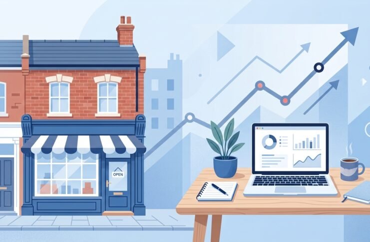 Illustration representing UK small business funding through government-backed loans