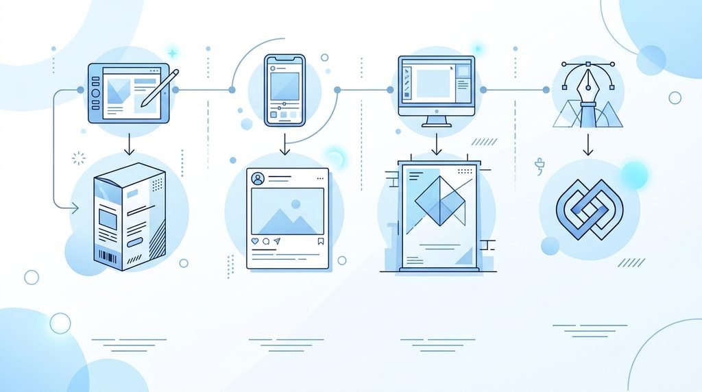 Graphic matching business tasks to AI image generators