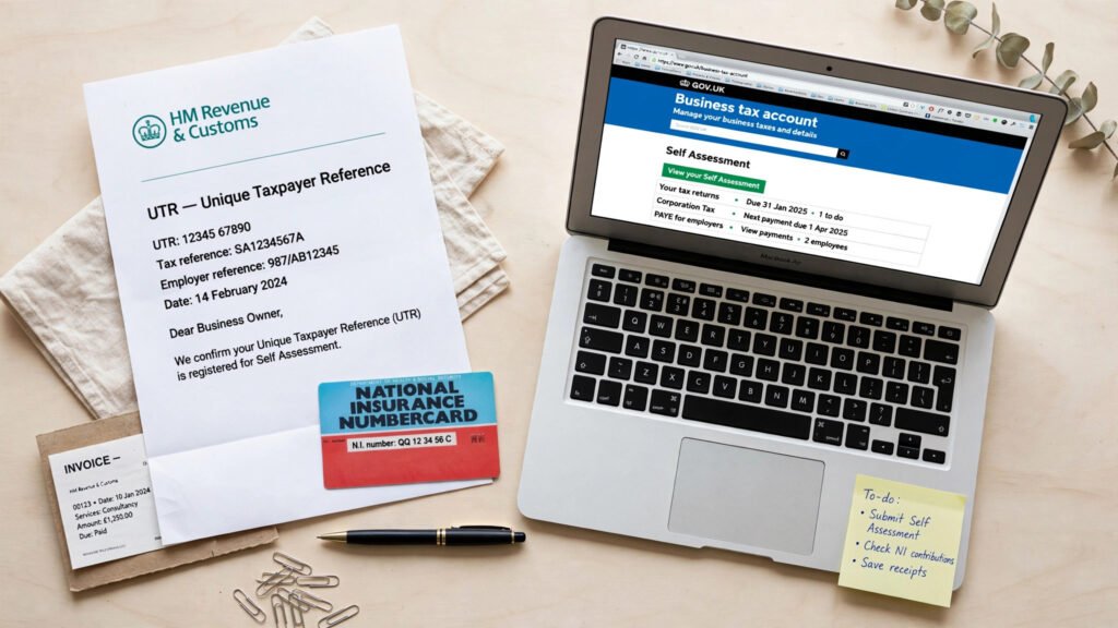 Checklist of documents needed for CIS registration including UTR and National Insurance number