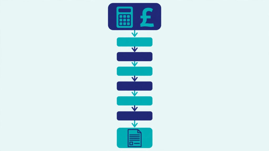 Step-by-step flow showing how a contractor's company calculates a deemed employment payment under Chapter 8 of IR35