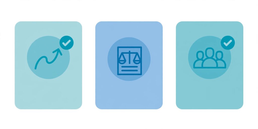 Infographic showing the three IR35 small company tests: turnover, balance sheet total and employees, with two of three needed